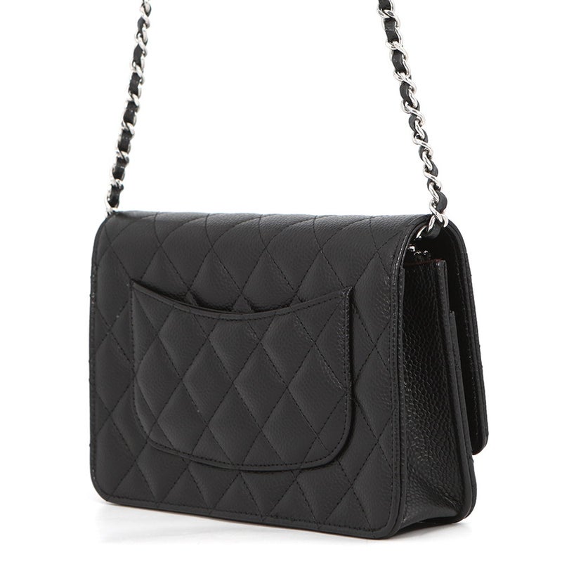 シャネル チェーンウォレット マトラッセ ココマーク キャビアスキン AP4241 CHANEL 財布 黒
