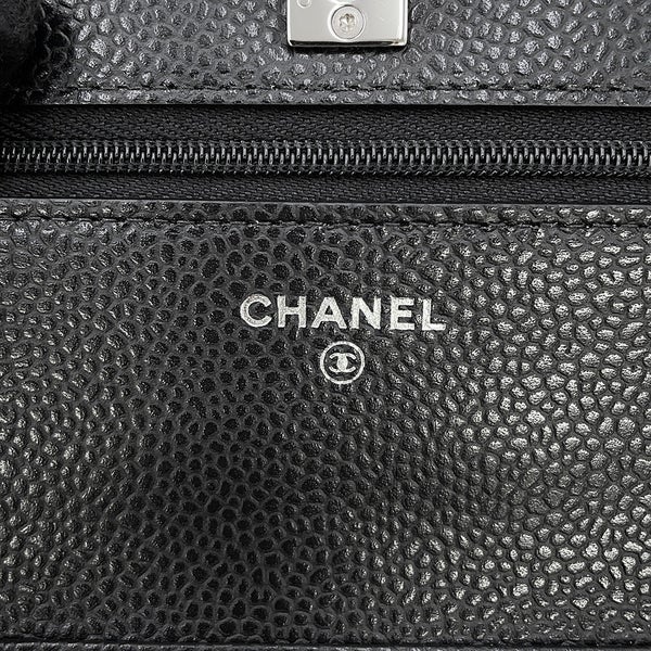 シャネル チェーンウォレット マトラッセ ココマーク キャビアスキン AP4241 CHANEL 財布 黒