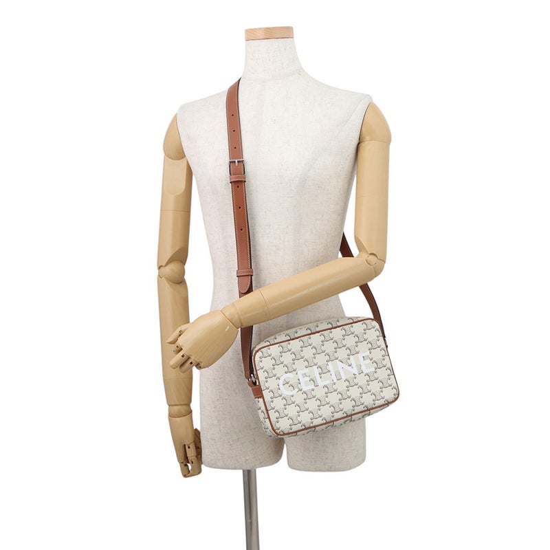 セリーヌ ショルダーバッグ トリオンフ ホリゾンタル ミディアム メッセンジャーバッグ PVC/レザー 194502 CELINE