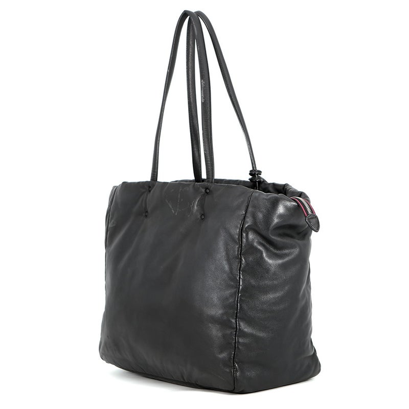 プラダ トートバッグ ロゴ レザー 1BG223 PRADA 黒