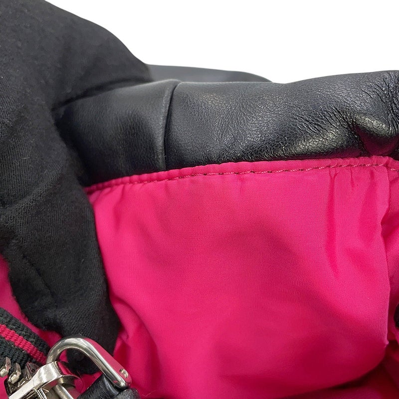 プラダ トートバッグ ロゴ レザー 1BG223 PRADA 黒