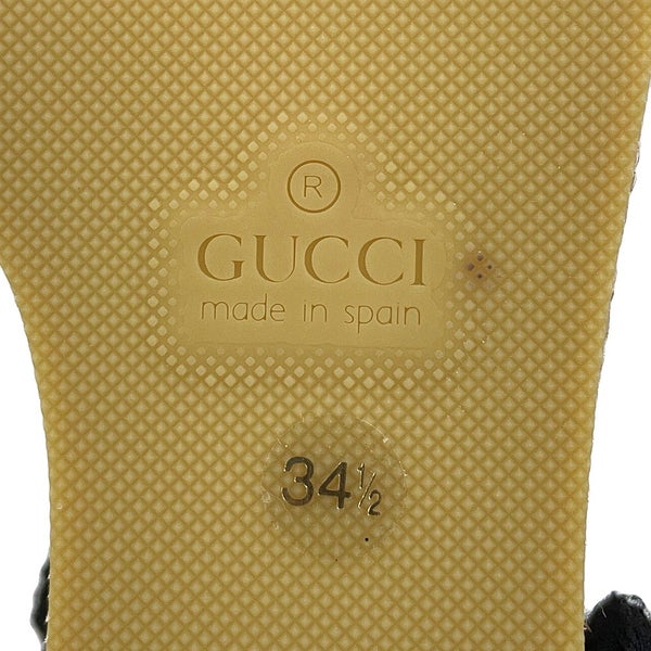 グッチ サンダル GGマーモント レースアップ エスパドリーユ ウェッジソール レディースサイズ34 1/2 573023 GUCCI 靴 黒