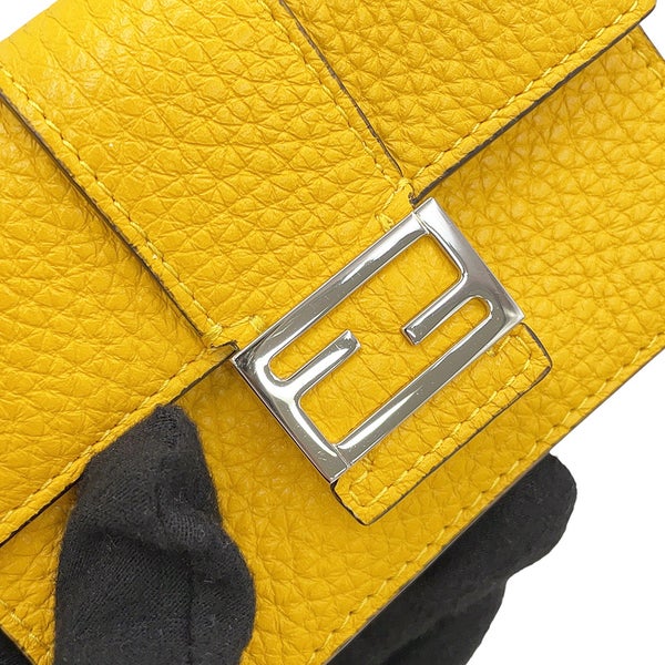 フェンディ ショルダーバッグ マイクロ フラット バゲット ショルダーポシェット レザー 7M0311 FENDI