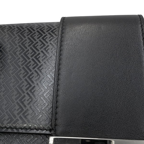 フェンディ ショルダーバッグ フラット バケット ポシェット レザー 7VA524 FENDI 黒