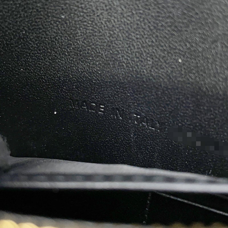 クリスチャン・ディオール チェーンウォレット カロ フラワープリント レザー S5134OBQJ Christian Dior 黒 セール品