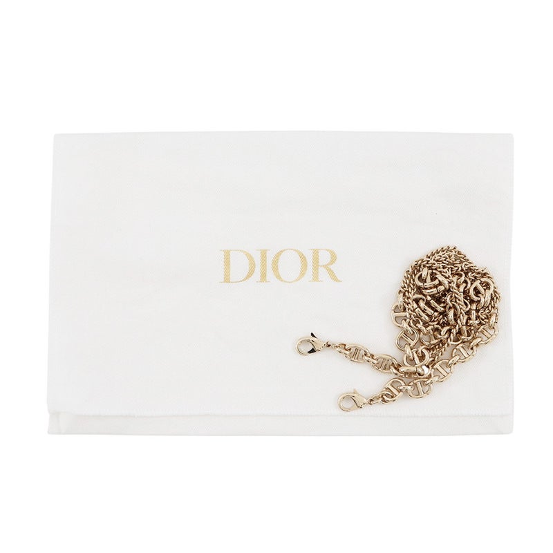 クリスチャン・ディオール チェーンウォレット カロ フラワープリント レザー S5134OBQJ Christian Dior 黒 セール品
