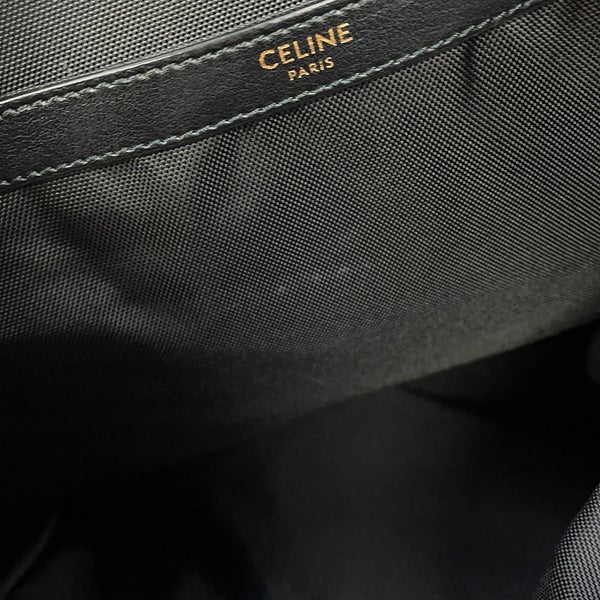 セリーヌ リュック クリスチャン・マークレーコラボ プリント バックパック キャンバス レザー CELINE 黒