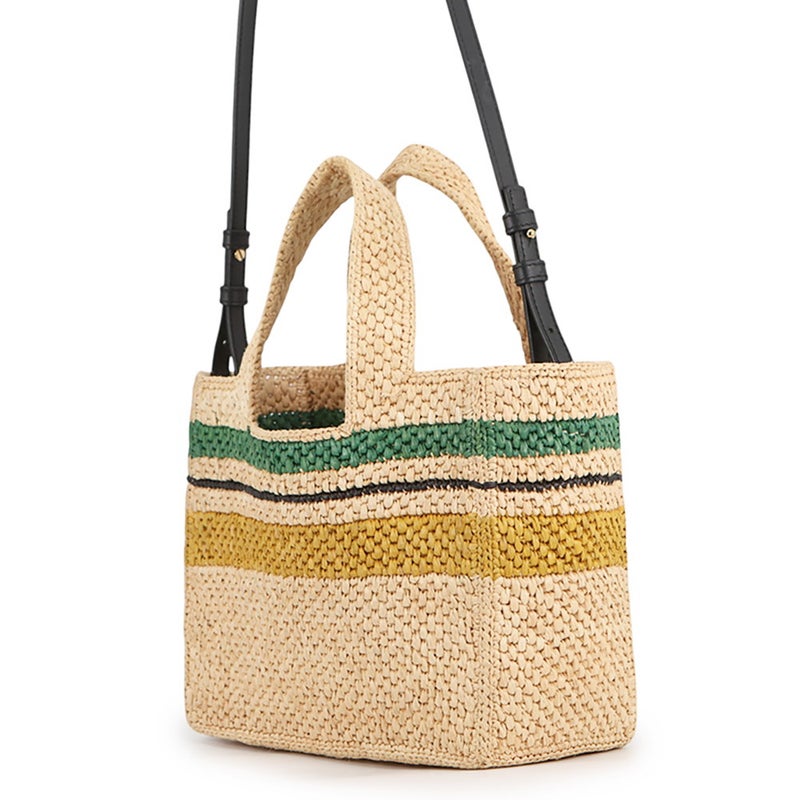 ロエベ トートバッグ フォントトート スモール ラフィア/レザー A685B61X04 LOEWE 2wayショルダーバッグ かごバッグ