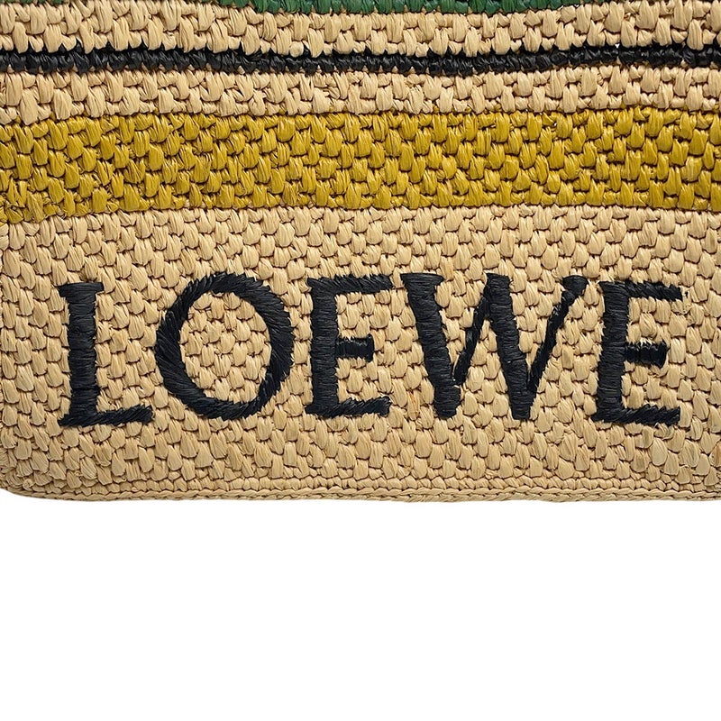 ロエベ トートバッグ フォントトート スモール ラフィア/レザー A685B61X04 LOEWE 2wayショルダーバッグ かごバッグ