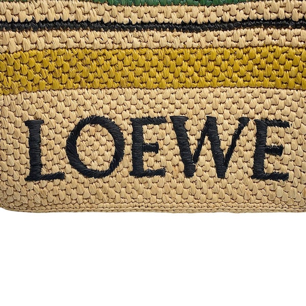 ロエベ トートバッグ フォントトート スモール ラフィア/レザー A685B61X04 LOEWE 2wayショルダーバッグ かごバッグ