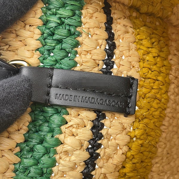 ロエベ トートバッグ フォントトート スモール ラフィア/レザー A685B61X04 LOEWE 2wayショルダーバッグ かごバッグ