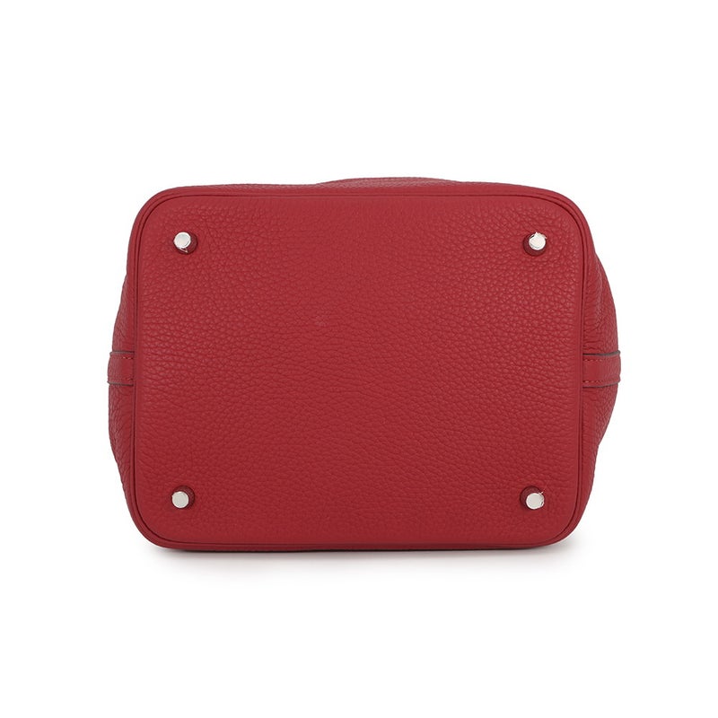 エルメス ハンドバッグ ピコタンロックMM ルージュカザック/シルバー金具 トリヨンクレマンス C刻印