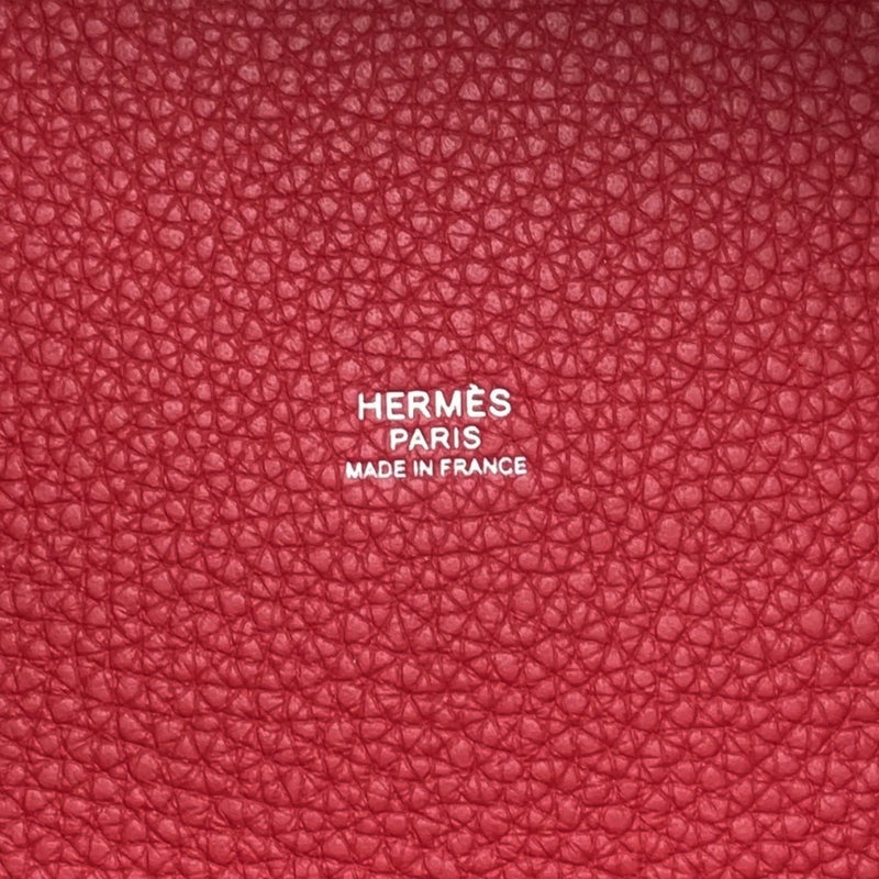 エルメス ハンドバッグ ピコタンロックMM ルージュカザック/シルバー金具 トリヨンクレマンス C刻印
