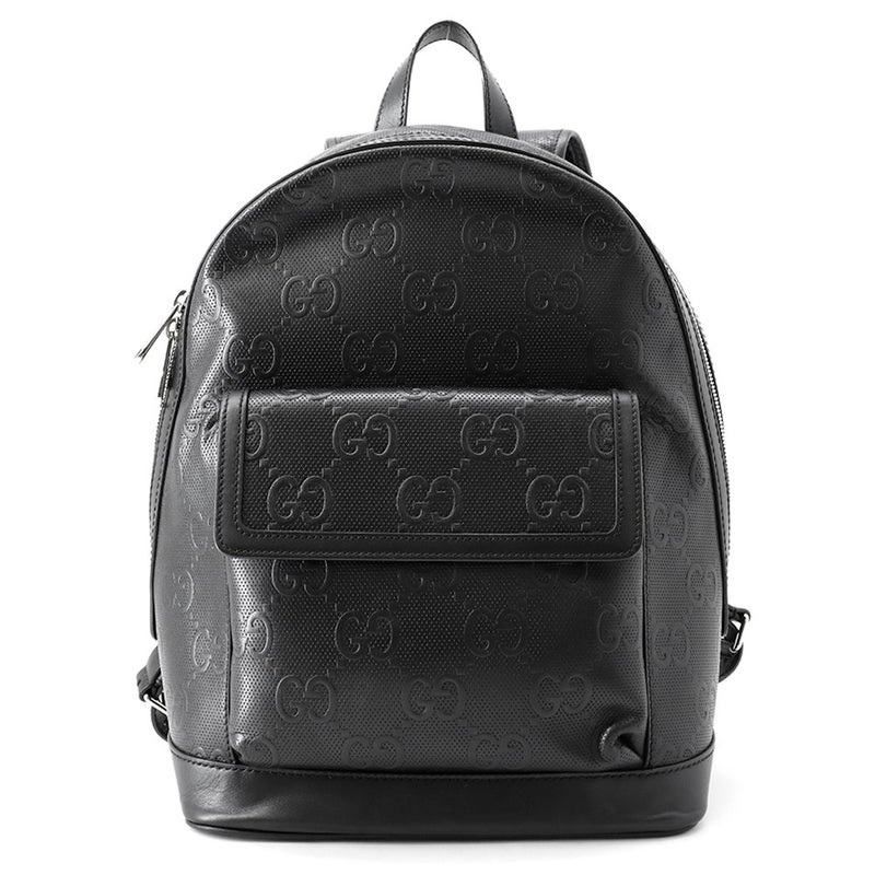 グッチ リュック GGエンボス バックパック レザー 658579 GUCCI バッグ 黒 リュックサック