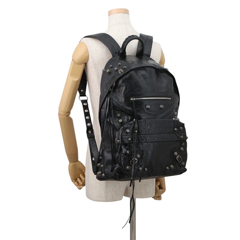 バレンシアガ リュック ル カゴール バックパック レザー 766297 BALENCIAGA リュックサック メンズ 黒