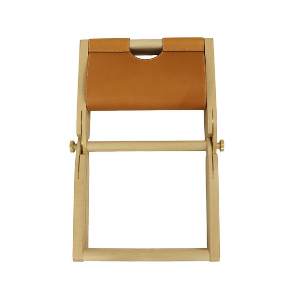 エルメス スツール ピッパ タウリヨンクレマンスレザー/メープル Y刻印 HERMES 椅子 インテリア 折りたたみ