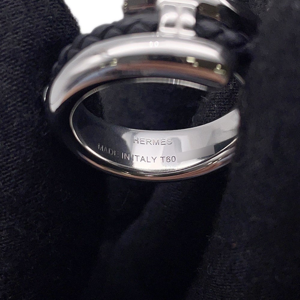 エルメス リング トゥルニ トレッセ ブラック/シルバー金具 スイフト