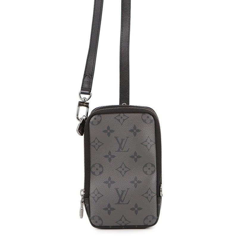 ルイヴィトン ショルダーバッグ モノグラム・エクリプス リバース ダブル フォン ポーチ M69534 LOUIS VUITTON 黒 ブラック