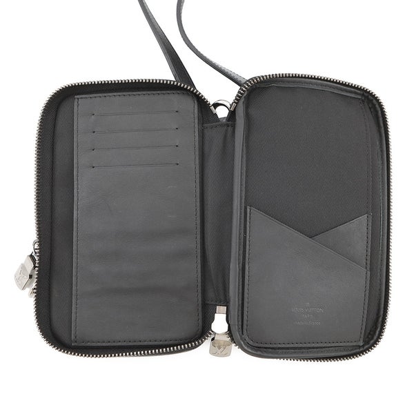 ルイヴィトン ショルダーバッグ モノグラム・エクリプス リバース ダブル フォン ポーチ M69534 LOUIS VUITTON 黒 ブラック