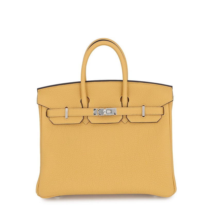 エルメス バーキン25 パイユ/シルバー金具 トゴ G刻印 HERMES Birkin ハンドバッグ
