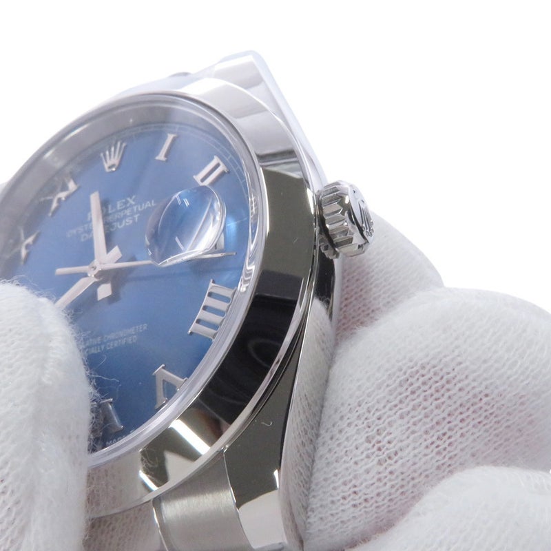 ロレックス デイトジャスト41 ランダムシリアル ルーレット 126300 ROLEX 腕時計 アズーロブルー文字盤
