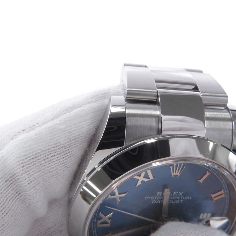 ロレックス デイトジャスト41 ランダムシリアル ルーレット 126300 ROLEX 腕時計 アズーロブルー文字盤