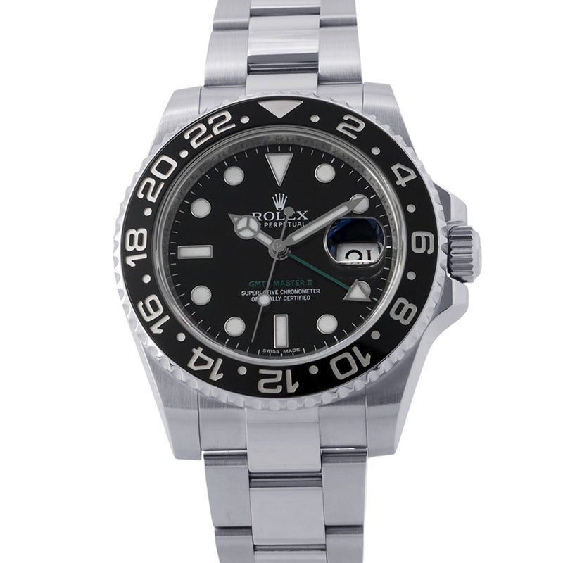 ロレックス GMTマスター2 デイト ランダムシリアル ルーレット 116710LN ROLEX 腕時計 黒文字盤