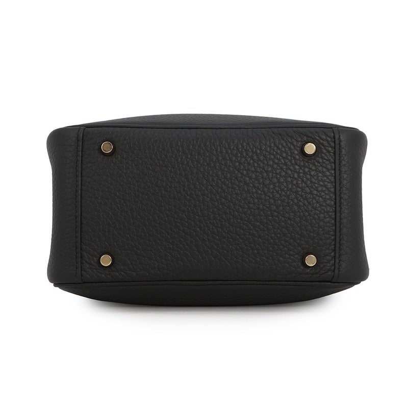 エルメス ハンドバッグ リンディ ミニ ブラック/ゴールド金具 トリヨンクレマンス K刻印 HERMES バッグ 2wayショルダーバッグ 黒
