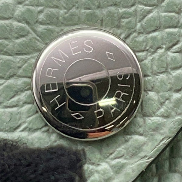 エルメス コインケース カルヴィ デュオ ヴェールドー/シルバー金具 エプソン G刻印 財布