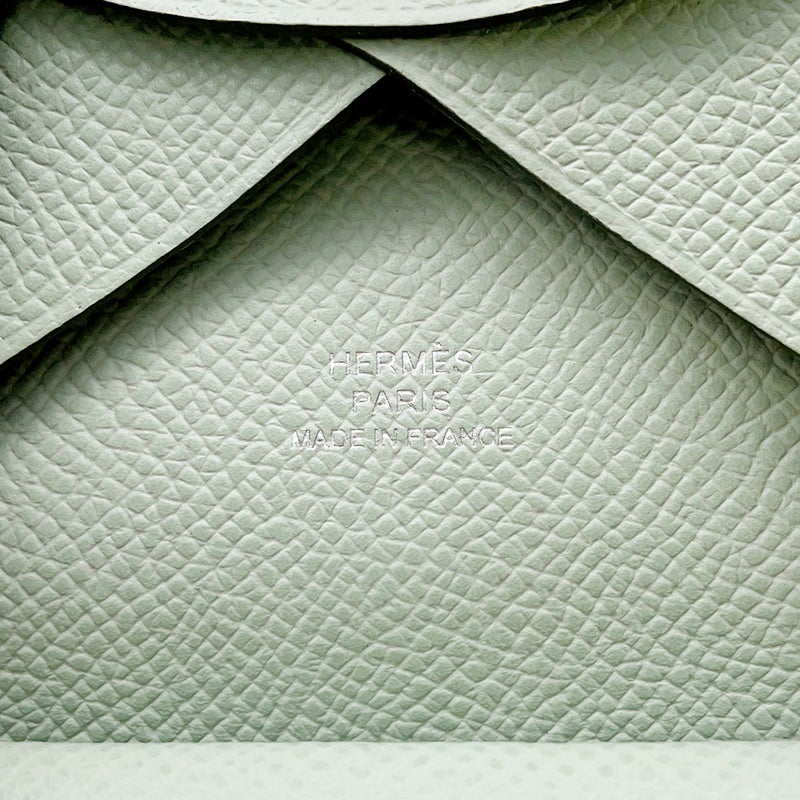 エルメス コインケース カルヴィ デュオ ヴェールドー/シルバー金具 エプソン G刻印 財布