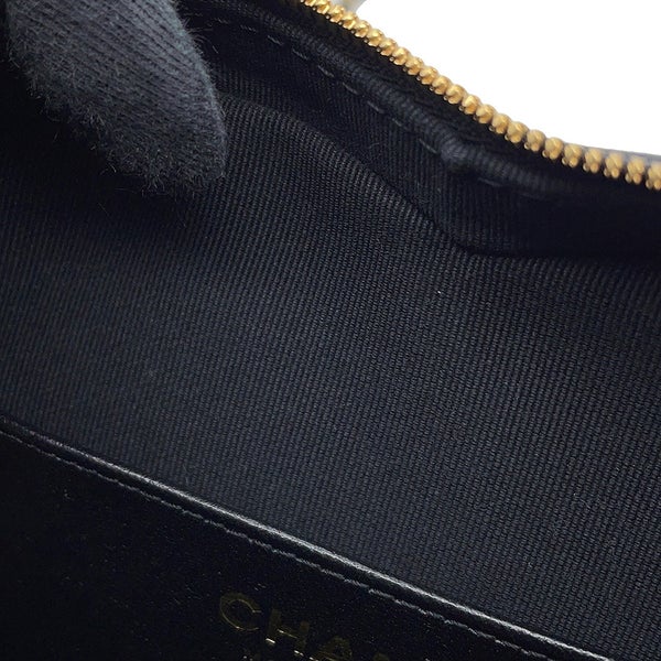 シャネル チェーンショルダーバッグ マトラッセ ココマーク ハート ラムスキン AS5764 CHANEL 黒