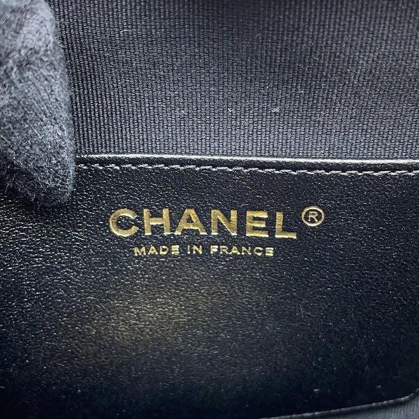 シャネル チェーンショルダーバッグ マトラッセ ココマーク ハート ラムスキン AS5764 CHANEL 黒