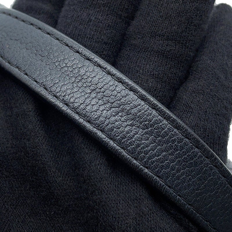 シャネル チェーンショルダーバッグ マトラッセ ココマーク トップハンドル キャビアスキン CHANEL 黒