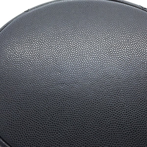 シャネル チェーンショルダーバッグ ココマーク マトラッセ 巾着 キャビアスキン CHANEL 黒