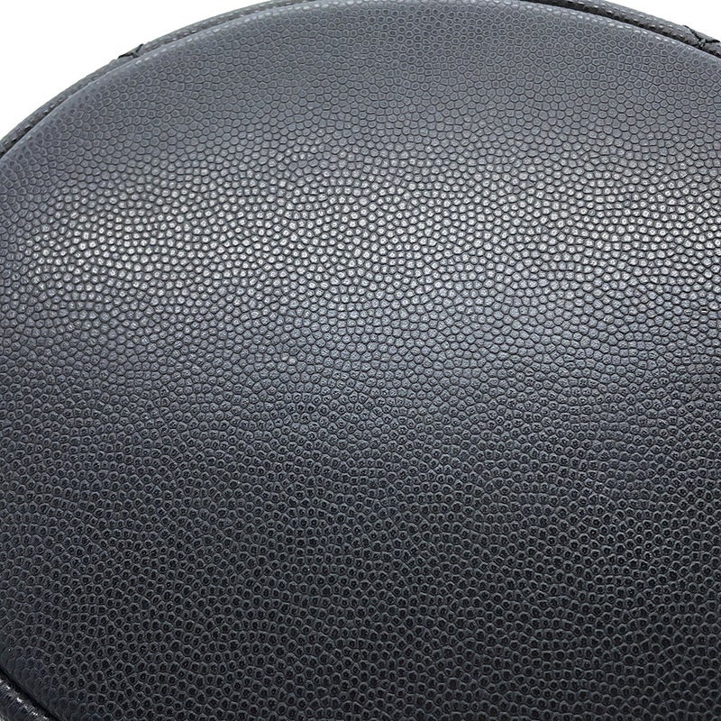 シャネル チェーンショルダーバッグ ココマーク マトラッセ 巾着 キャビアスキン CHANEL 黒