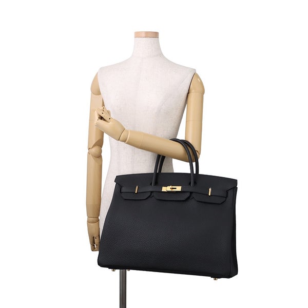 エルメス バーキン40 ブラック/ゴールド金具 トゴ K刻印 HERMES Birkin ハンドバッグ 黒