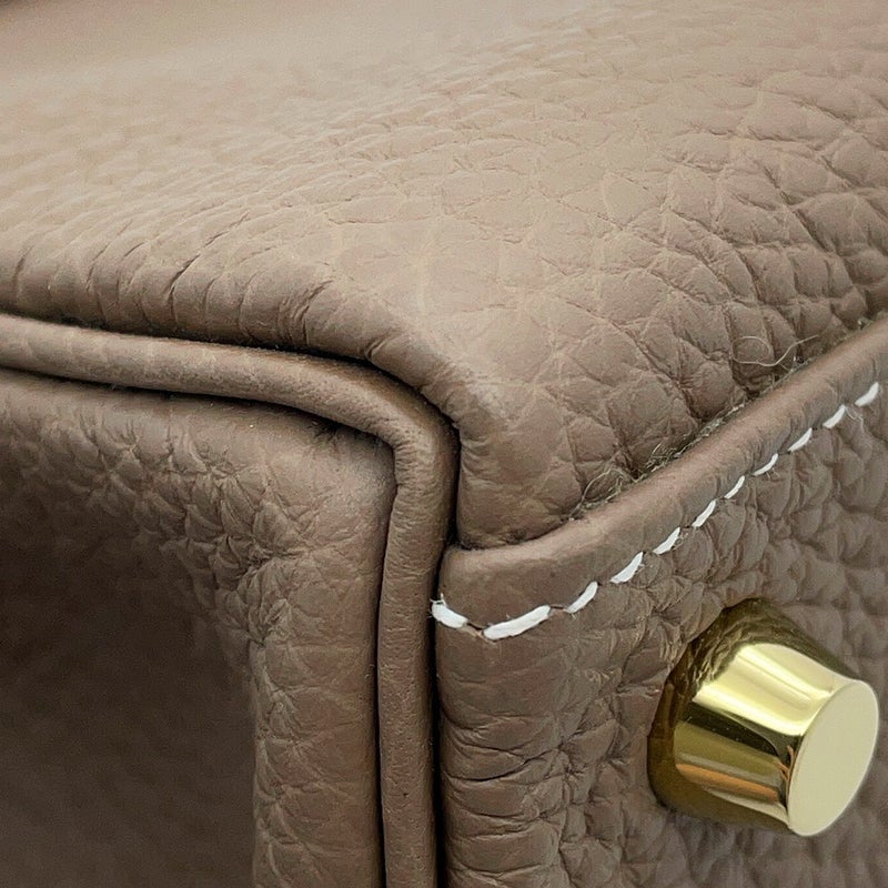 エルメス ハンドバッグ ケリー25 内縫い エトゥープ/ゴールド金具 トゴ W刻印 HERMES Kelly 2wayバッグ