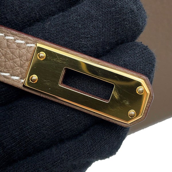 エルメス ハンドバッグ ケリー25 内縫い エトゥープ/ゴールド金具 トゴ W刻印 HERMES Kelly 2wayバッグ