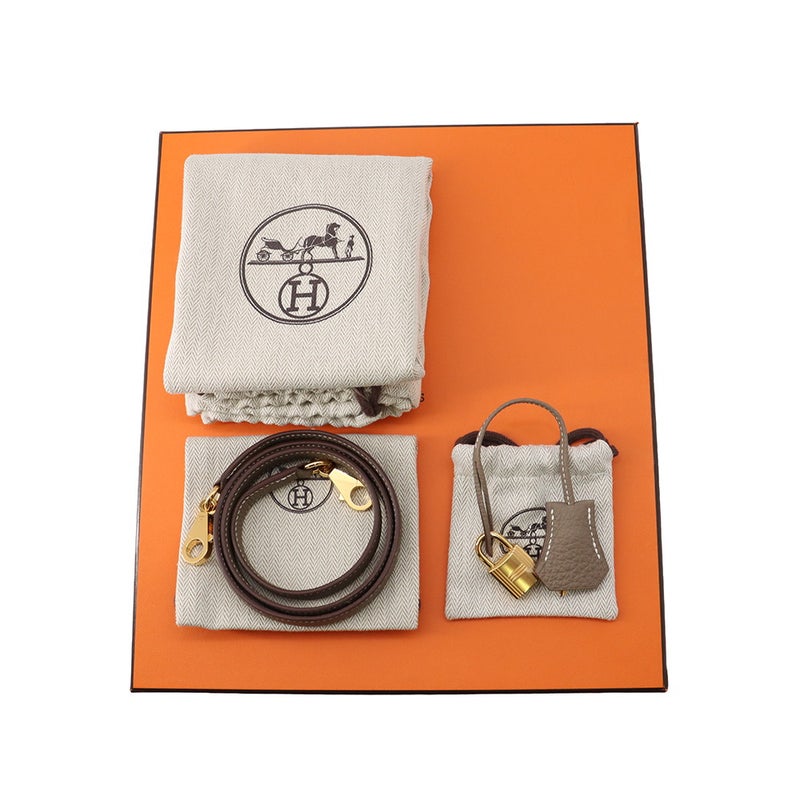 エルメス ハンドバッグ ケリー25 内縫い エトゥープ/ゴールド金具 トゴ W刻印 HERMES Kelly 2wayバッグ