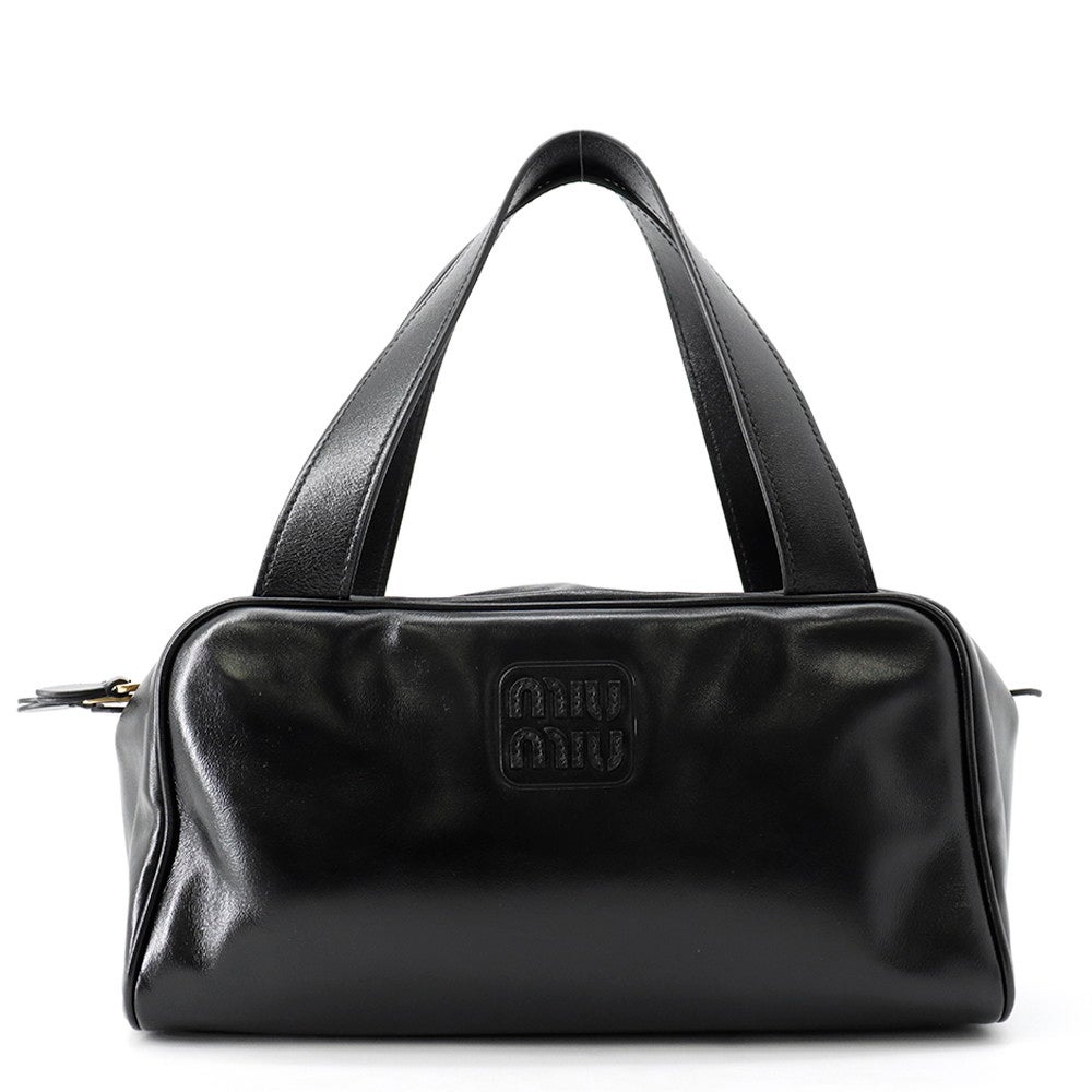 ミュウミュウ ハンドバッグ ボーリング ロゴ レザー 5BB182 Miu Miu