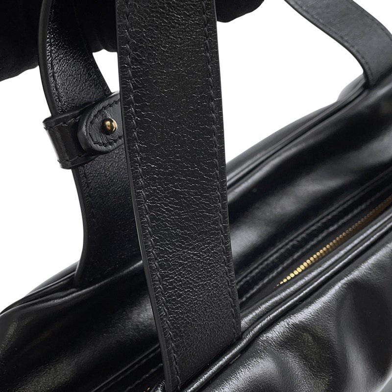 ミュウミュウ ハンドバッグ ボーリング  ロゴ レザー 5BB182 Miu Miu バッグ 黒