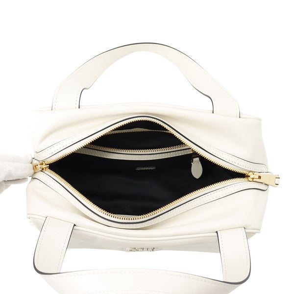 ミュウミュウ ハンドバッグ ボーリング  ロゴ レザー 5BB182 Miu Miu バッグ 白