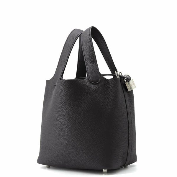 エルメス ハンドバッグ ピコタンロックPM プルノワール/シルバー金具 トリヨンクレマンス W刻印