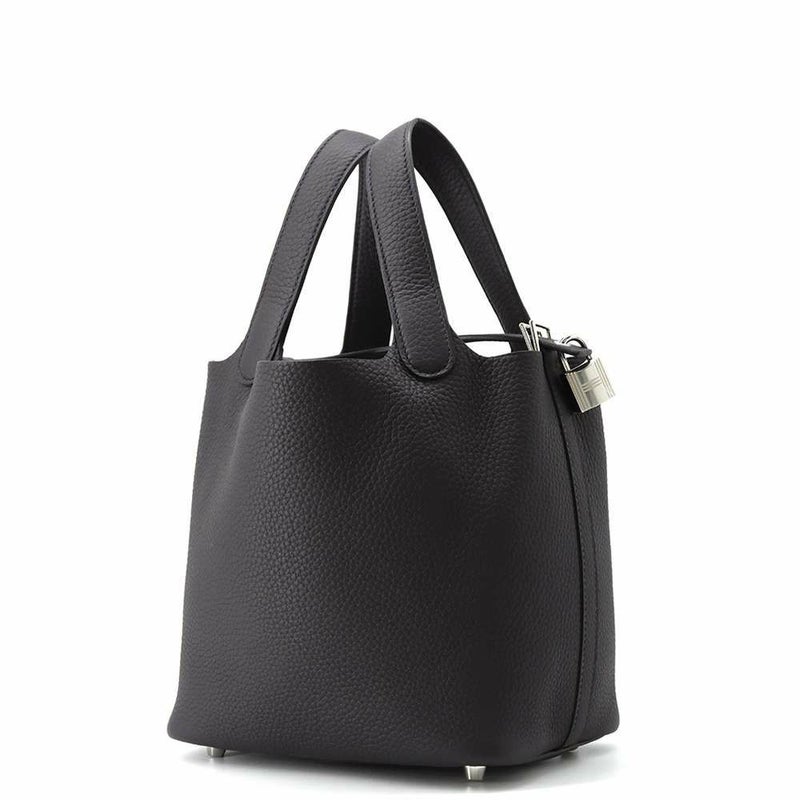 エルメス ハンドバッグ ピコタンロックPM プルノワール/シルバー金具 トリヨンクレマンス W刻印