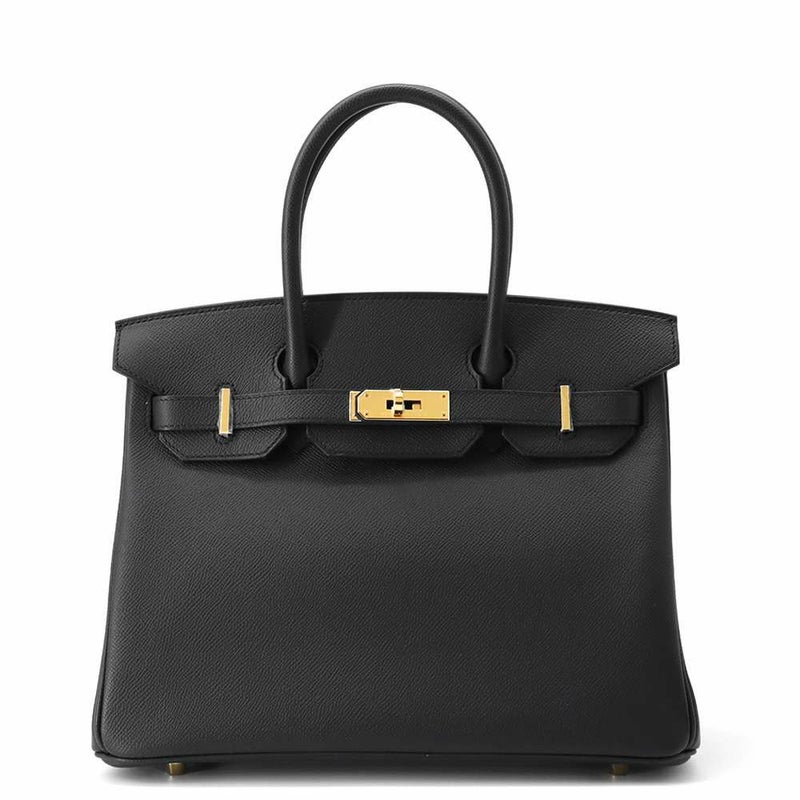 エルメス バーキン30 ブラック/ゴールド金具 エプソン W刻印 HERMES Birkin ハンドバッグ 黒
