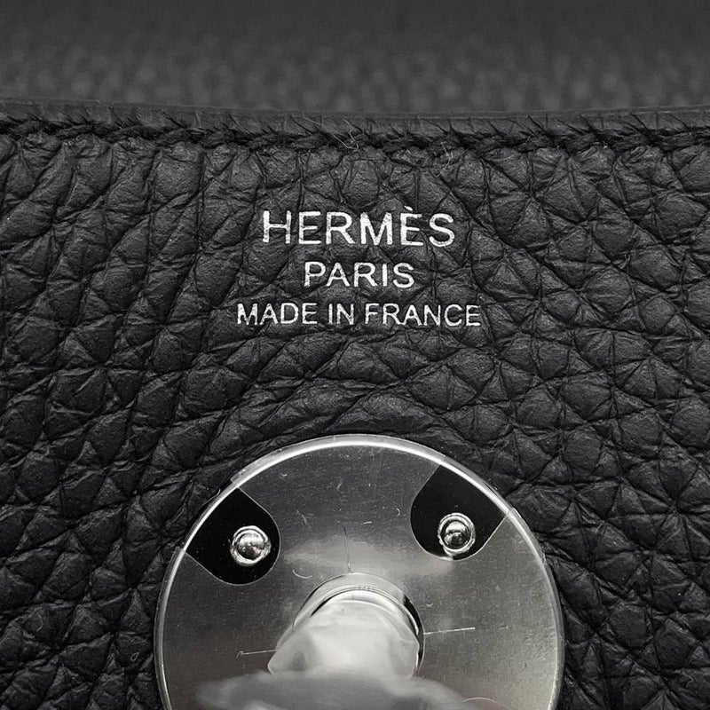 エルメス ハンドバッグ リンディ26 ブラック/シルバー金具 トリヨンクレマンス K刻印 2wayショルダー 黒