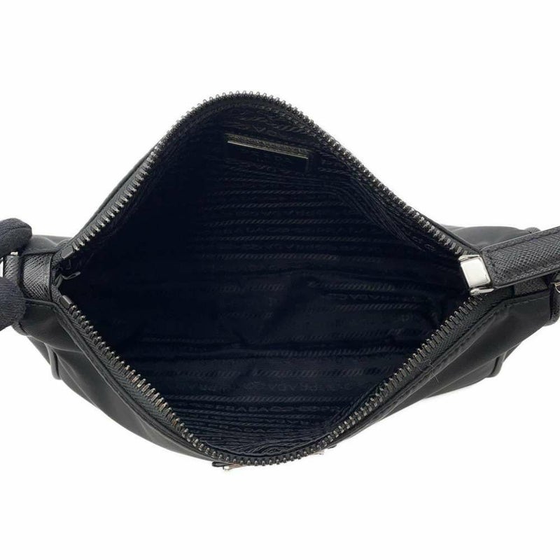 プラダ ショルダーバッグ ミニポーチ付き ナイロン 2VH113 PRADA バッグ 斜め掛け 黒