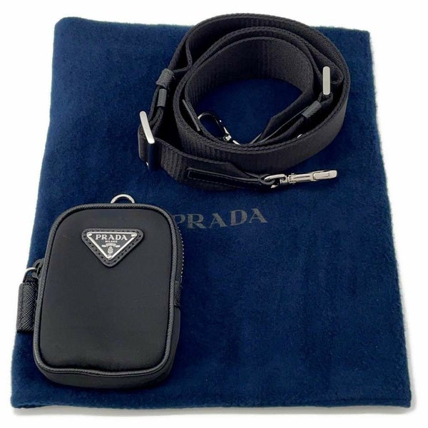 プラダ ショルダーバッグ ミニポーチ付き ナイロン 2VH113 PRADA バッグ 斜め掛け 黒