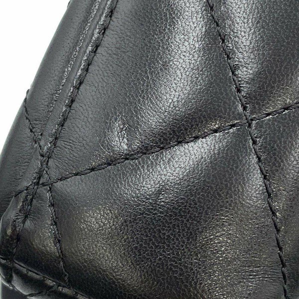 シャネル チェーンショルダーバッグ ココマーク マトラッセ ボックスバッグ ラムスキン AS2635 黒