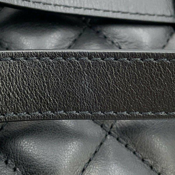 シャネル ボディバッグ マトラッセ ユニフォーム ラムスキン CHANEL ウエストバッグ 黒